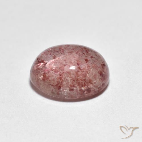 Strawberry Quartz Gemstone in 9 x 7 mm (calibrated) Size for Sale, Strawberry Quartz Stone in Light Pink Color