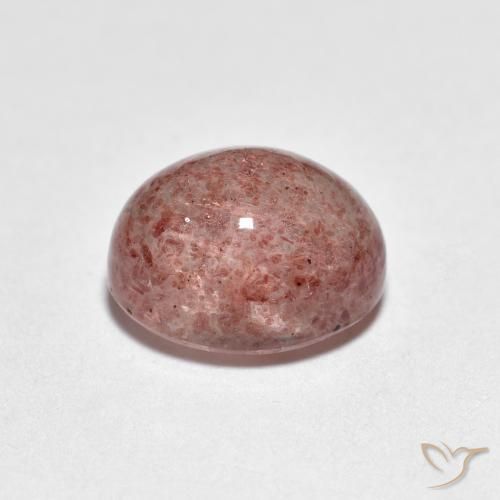 Strawberry Quartz Gemstone in 9 x 7 mm (calibrated) Size for Sale, Strawberry Quartz Stone in Light Pink Color