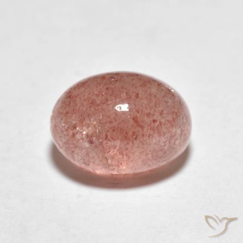 2.51ct Natural Ladybug Red Strawberry Quartz, Oval, Translucent