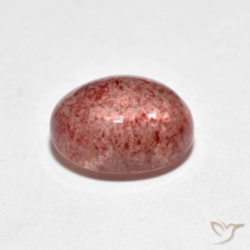 Strawberry Quartz Gemstone in 9 x 7 mm (calibrated) Size for Sale, Strawberry Quartz Stone in Raspberry Pink Color