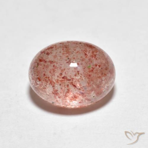 2.70ct Natural Orange Pink Strawberry Quartz, Oval, Transparent