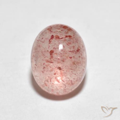 2.81ct Natural Earthy Pink Strawberry Quartz, Oval, Transparent