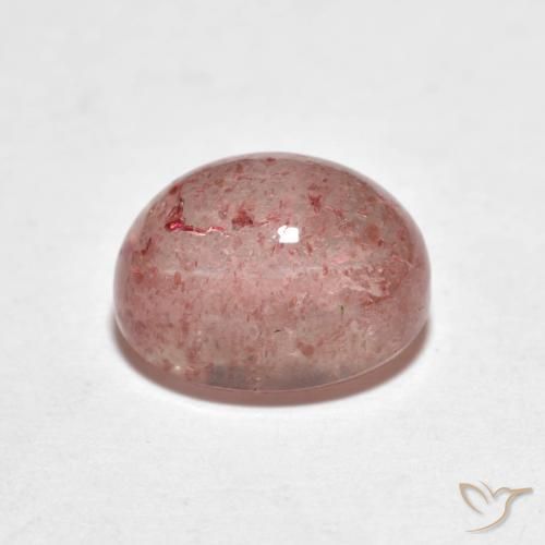 Strawberry Quartz Gemstone in 9 x 7 mm (calibrated) Size for Sale, Strawberry Quartz Stone in Earthy Pink Color