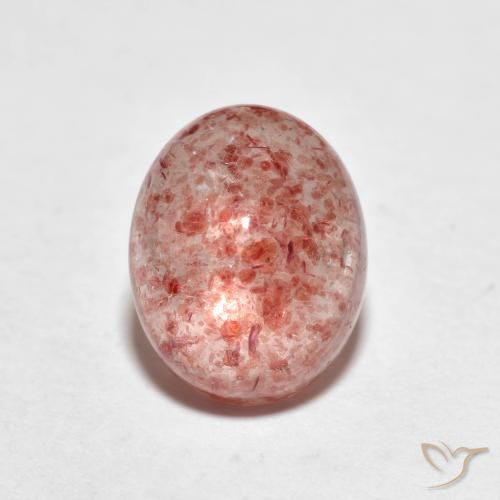 2.56ct Natural Medium Pink Strawberry Quartz, Oval, Transparent