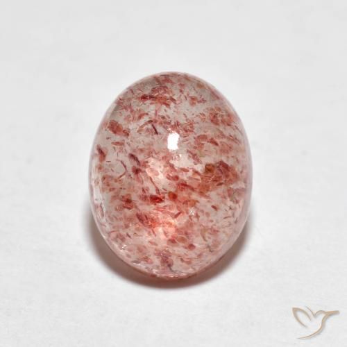 2.21ct Natural Medium Pink Strawberry Quartz, Oval, Transparent