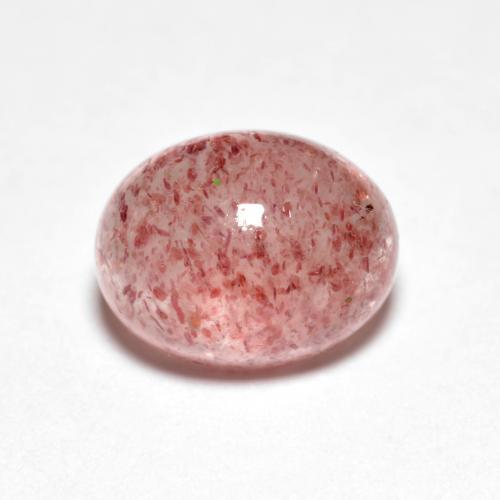 Light Rose Pink Strawberry Quartz Gem - 2.7ct Oval Cabochon (ID: 600533)