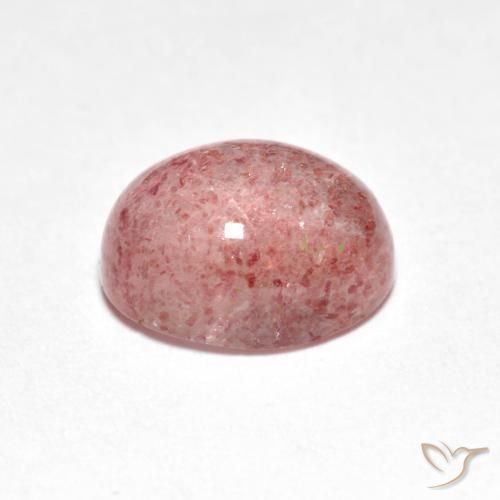 Strawberry Quartz Gemstone in 9 x 7 mm (calibrated) Size for Sale, Strawberry Quartz Stone in Light Rose Pink Color