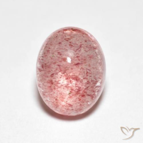 2.74ct Natural Light Rose Pink Strawberry Quartz, Oval, Transparent