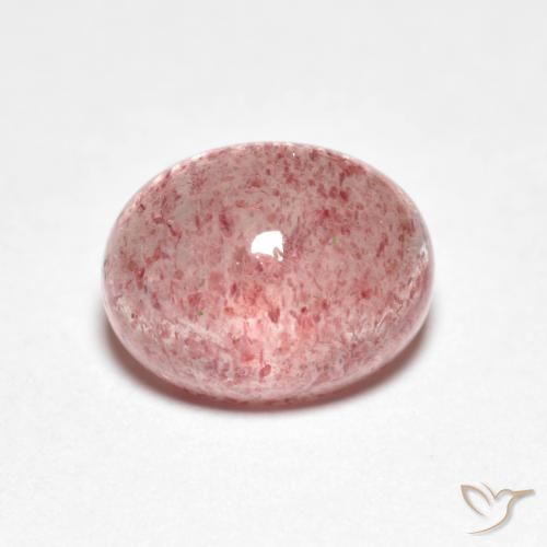 2.74 ct Pink Strawberry Quartz Stone, Natural Strawberry Quartz in Oval Cabochon Shape for Sale