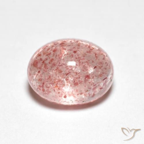 2,6 ct ovaler rosa Erdbeerquarz aus Russland, Größe 9,1 x 7,1mm, Garantiert natürlicher Edelstein, Transparent Reinheit, 1 Stück Erdbeerquarz in Hellrosa Farbe, Mohs-Härte von 7 Geeignet für den täglichen Gebrauch im Schmuck, Photo A