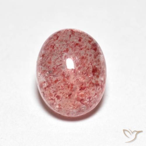 2.84ct Natural Light Rose Pink Strawberry Quartz, Oval, Transparent