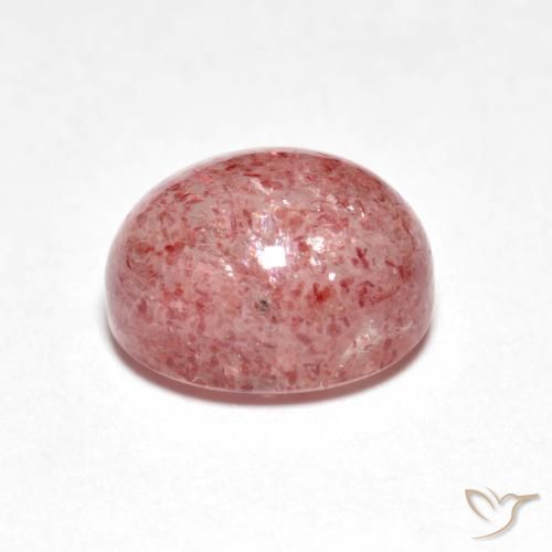 Strawberry Quartz Gemstone in 9 x 7 mm (calibrated) Size for Sale, Strawberry Quartz Stone in Light Rose Pink Color