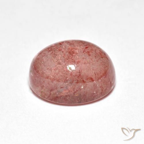 Strawberry Quartz Gemstone in 9 x 7 mm (calibrated) Size for Sale, Strawberry Quartz Stone in Medium Pink Color