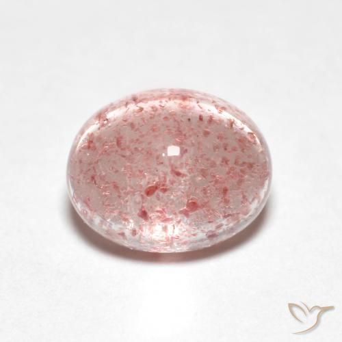 2.36ct Natural Light Bubblegum Pink Strawberry Quartz, Oval, Transparent