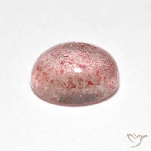 Strawberry Quartz Gemstone in 9 x 7 mm (calibrated) Size for Sale, Strawberry Quartz Stone in Light Bubblegum Pink Color