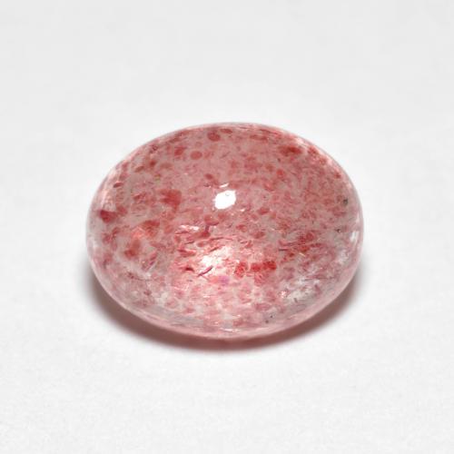 2.77 ct Pink Strawberry Quartz Stone, Natural Strawberry Quartz in Oval Cabochon Shape for Sale