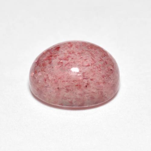 Strawberry Quartz Gemstone in 9 x 7 mm (calibrated) Size for Sale, Strawberry Quartz Stone in Medium-Light Pink Color