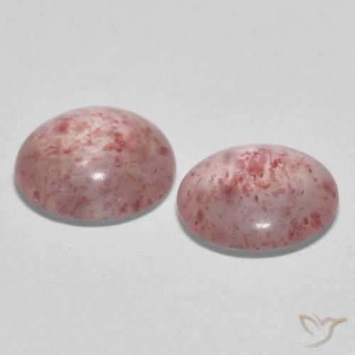 Strawberry Quartz Gemstones in 6.5 mm (calibrated) Size for Sale, Strawberry Quartz Stones in Light Hot Pink Color