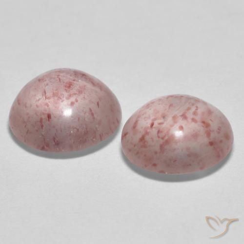Strawberry Quartz Gemstones in 7 mm (calibrated) Size for Sale, Strawberry Quartz Stones in Light Bubblegum Pink Color