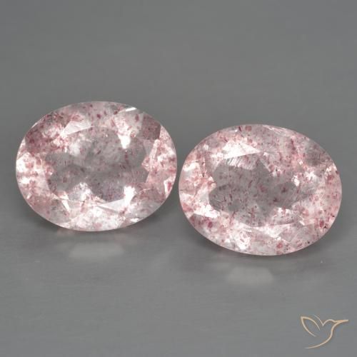 4.88 ct Oval Cut Strawberry Quartz, 10.1 x 8.1 mm From Russia, Photo A