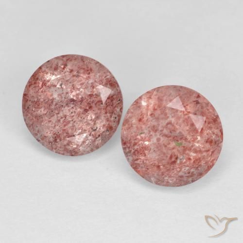 2.71ctw Natural Light Rose Pink Strawberry Quartz, Round, Transparent