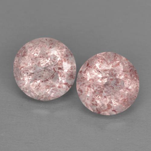 Light Pink Strawberry Quartz Gem - 1.4ct Round Facet (ID: 608317)