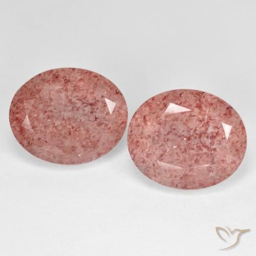 Quarzo fragola a taglio ovale da 9,62 ct, 12,1 x 10,1 mm dalla Russia, Photo A