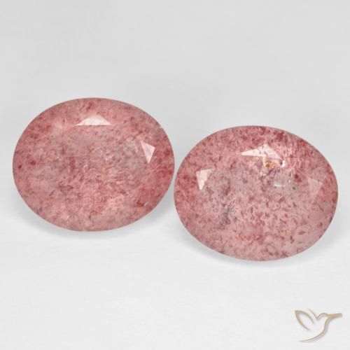 8.94 ct Oval Cut Strawberry Quartz, 12.1 x 10 mm From Russia, Photo A