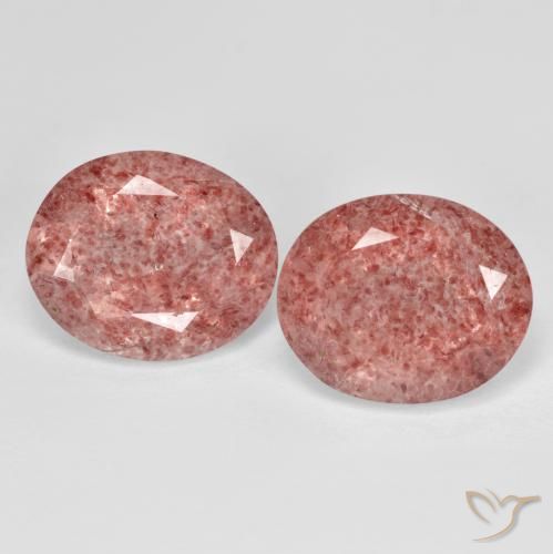 8.32 ct Oval Cut Strawberry Quartz, 12.1 x 9.9 mm From Russia, Photo A
