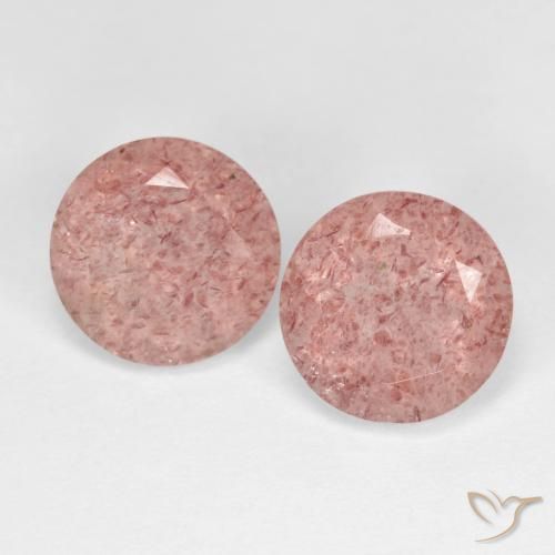 3.51 ct Round Cut Strawberry Quartz, 8.1 mm From Russia, Photo A