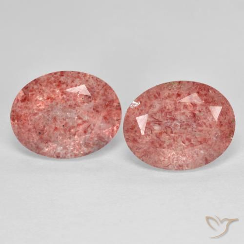 5.52 ct Oval Cut Strawberry Quartz, 10.1 x 8 mm From Russia, Photo A