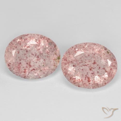 8.06 ct Oval Cut Strawberry Quartz, 12.1 x 9.9 mm From Russia, Photo A