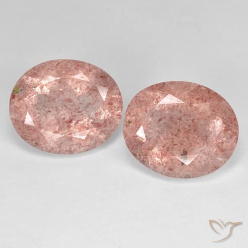 8.08 ct Oval Cut Strawberry Quartz, 11.9 x 10 mm From Russia, Photo A