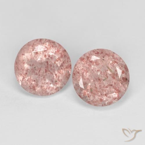 2.73 ct Round Cut Strawberry Quartz, 7.2 mm From Russia, Photo A
