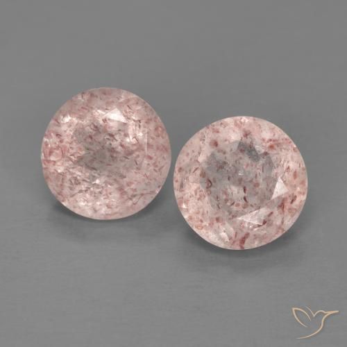 2.21 ct Round Cut Strawberry Quartz, 7 mm From Russia, Photo A