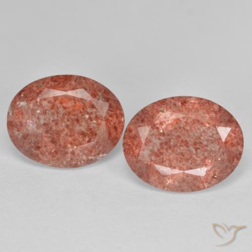 4.59 ct Oval Cut Strawberry Quartz, 10 x 7.9 mm From Russia, Photo A