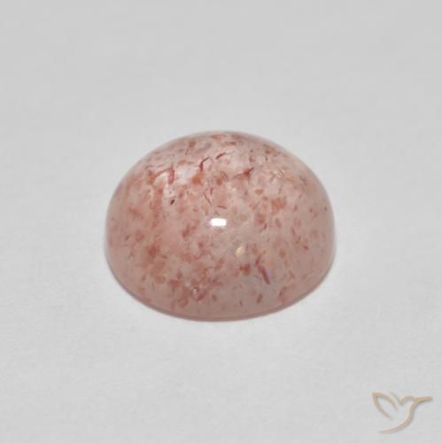 Strawberry Quartz Gemstone in 9 mm (calibrated) Size for Sale, Strawberry Quartz Stone in Medium Red Color