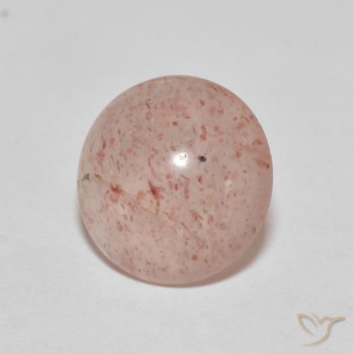 2.74 ct Red Strawberry Quartz Stone, Natural Strawberry Quartz in Round Cabochon Shape for Sale