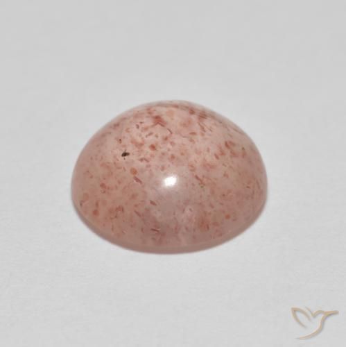Strawberry Quartz Gemstone in 9.5 mm (calibrated) Size for Sale, Strawberry Quartz Stone in Pale Reddish Orange Color
