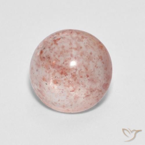 2.20 ct Orange Strawberry Quartz Stone, Natural Strawberry Quartz in Round Cabochon Shape for Sale