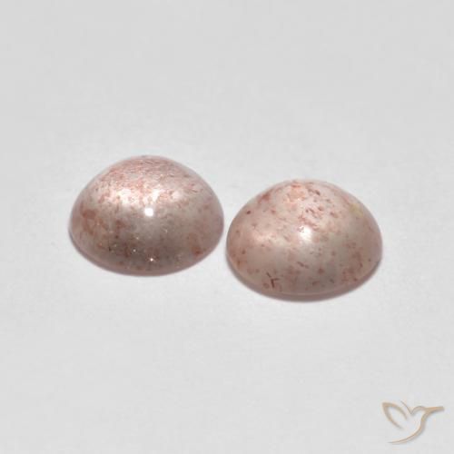 Strawberry Quartz Gemstones in 6.5 mm (calibrated) Size for Sale, Strawberry Quartz Stones in Flamingo Pink Color