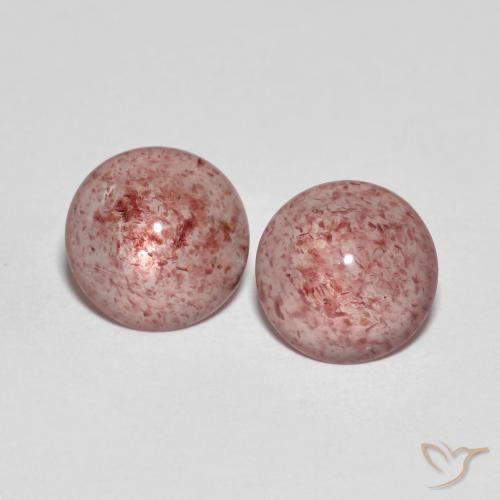 3.74 ct Round Strawberry Quartz, 8.5 mm From Russia, Photo A