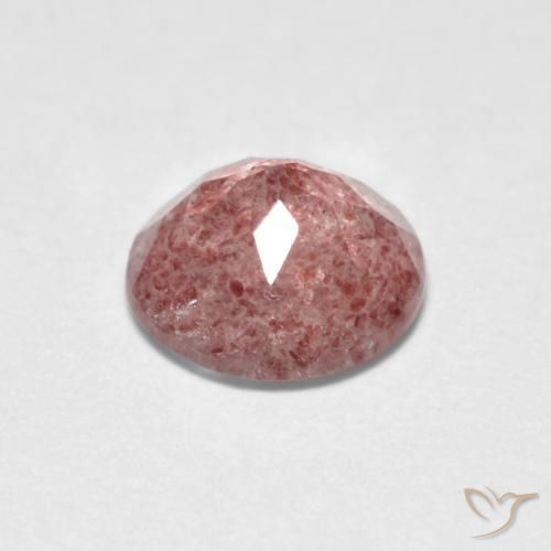 Strawberry Quartz Gemstone in 7 mm (calibrated) Size for Sale, Strawberry Quartz Stone in Light Rose Pink Color