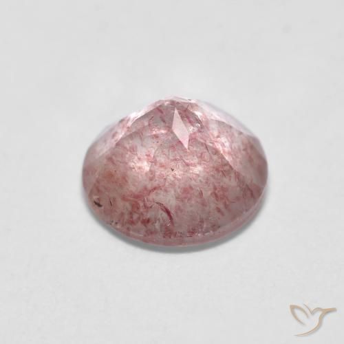 Strawberry Quartz Gemstone in 7 mm (calibrated) Size for Sale, Strawberry Quartz Stone in Light Bubblegum Pink Color