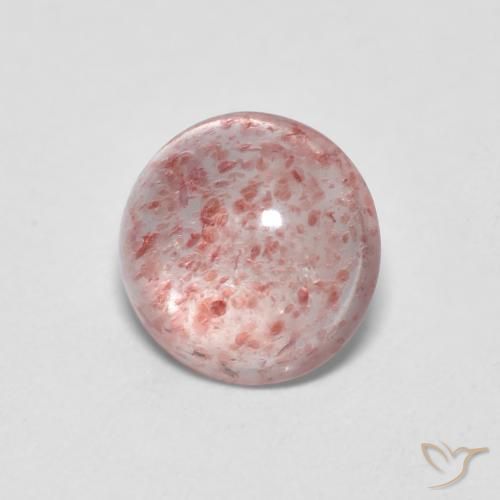 1.18ct Natural Light Pink Strawberry Quartz, Round, Transparent