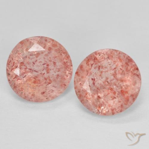 2.19 ct Round Cut Strawberry Quartz, 7.1 mm From Russia, Photo A