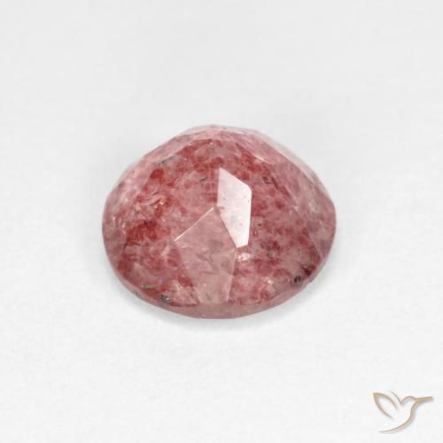 Strawberry Quartz Gemstone in 7 mm (calibrated) Size for Sale, Strawberry Quartz Stone in Rose Pink Color