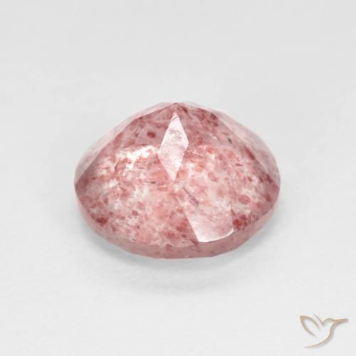 Strawberry Quartz Gemstone in 8 mm (calibrated) Size for Sale, Strawberry Quartz Stone in Light Bubblegum Pink Color