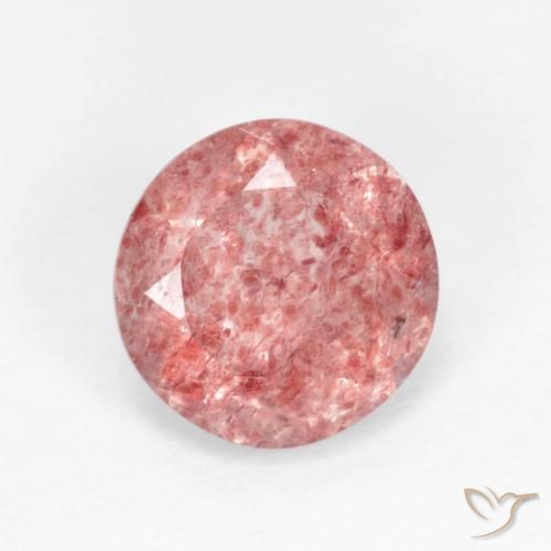 Quartz Fraise Tour en damier des États-Unis 1,6 ct, dimension 8mm, pureté Transparent, pierre gemme naturelle Non traité, 1 pièce Quartz Fraise de couleur Rouge indien, dureté Mohs de 7 convient aux bijoux de tous les jours, pierre de sagesse, Photo A