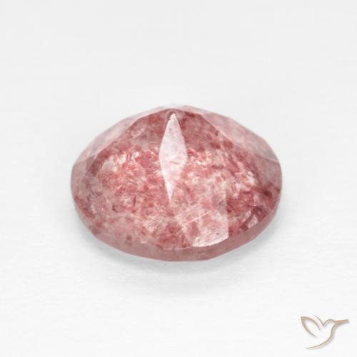 Strawberry Quartz Gemstone in 8 mm (calibrated) Size for Sale, Strawberry Quartz Stone in Indian Red Color